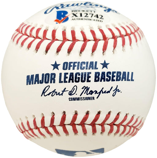 Chipper Jones Autographed Official MLB Baseball Atlanta Braves Full Name "HOF 18" Beckett BAS Stock #191209 - RSA