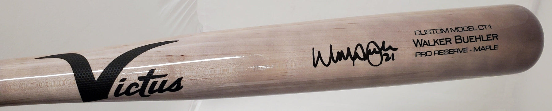 Walker Buehler Autographed Blonde Victus Game Model Bat Los Angeles Dodgers Beckett BAS QR Stock #193767 - RSA