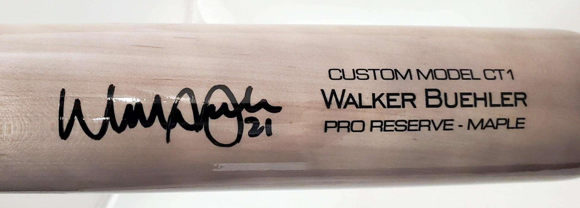 Walker Buehler Autographed Blonde Victus Game Model Bat Los Angeles Dodgers Beckett BAS QR Stock #193767 - RSA