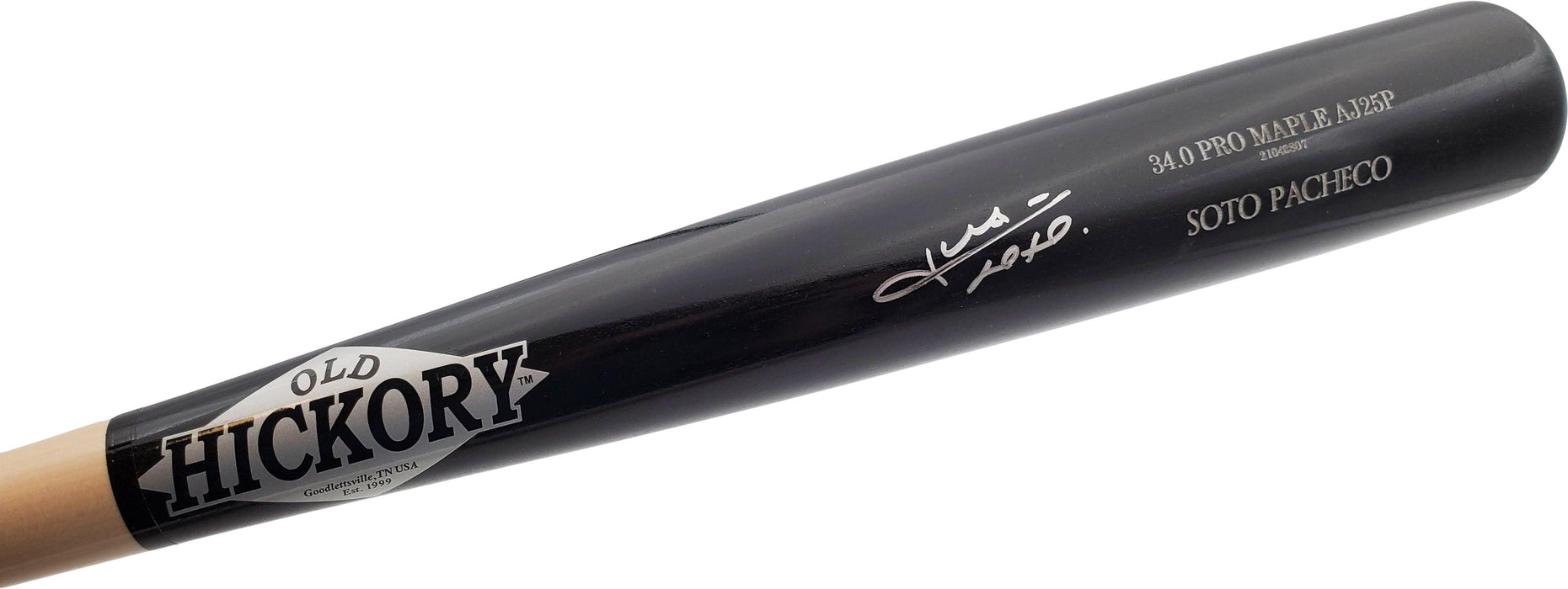 Juan Soto Autographed Black Old Hickory Game Model Bat Washington Nationals Beckett BAS QR Stock #195176 - RSA