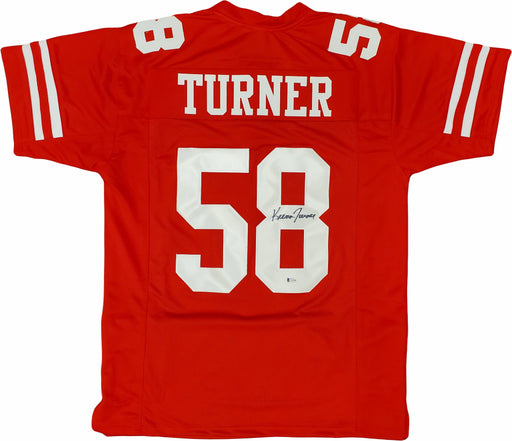 San Francisco 49ers Keena Turner Autographed Red Jersey Beckett BAS Stock #195246 - RSA