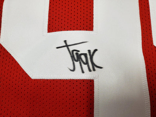 San Francisco 49ers Javon Kinlaw Autographed Red Jersey Beckett BAS Stock #196408 - RSA