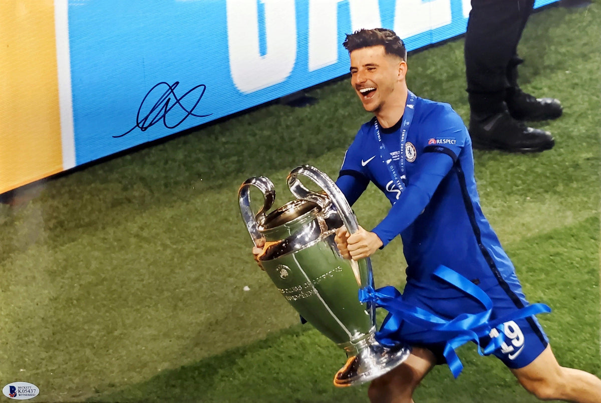 Mason Mount Autographed 11x16 Photo Chelsea F.C. EUFA Champions