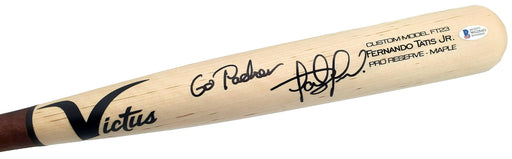 Fernando Tatis Jr. Autographed Blonde Victus Game Model Bat San Diego Padres "Go Padres" Beckett BAS Stock #189448 - RSA