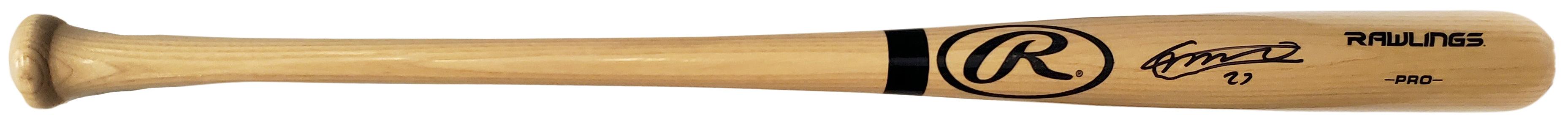 Vladimir Guerrero Jr. Autographed Blonde Rawlings Bat Toronto Blue Jays Beckett BAS Stock #197029 - RSA