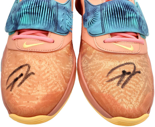 Giannis Antetokounmpo Autographed Crimson Bliss Nike Zoom Freak Shoes Milwaukee Bucks Size 16 Pair Beckett BAS QR Stock #197440 - RSA