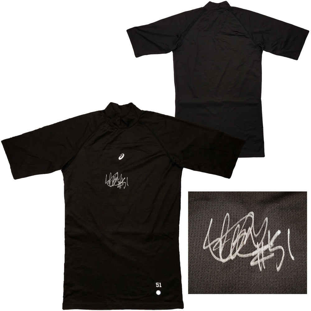 Ichiro Suzuki Autographed Black Asics Game Used Undershirt Seattle Mariners "#51" IS Holo Stock #202119 - RSA