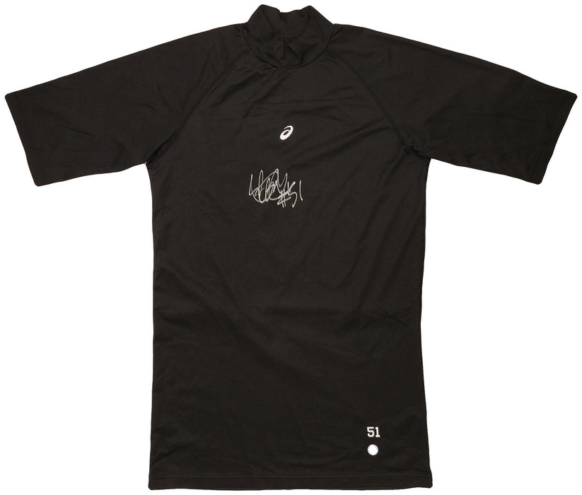 Ichiro Suzuki Autographed Black Asics Game Used Undershirt Seattle Mariners "#51" IS Holo Stock #202119 - RSA