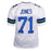 Walter Jones Signed HOF 14 Inscription Seattle White Throwback Football Jersey (Beckett) - RSA