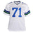 Walter Jones Signed HOF 14 Inscription Seattle White Throwback Football Jersey (Beckett) - RSA