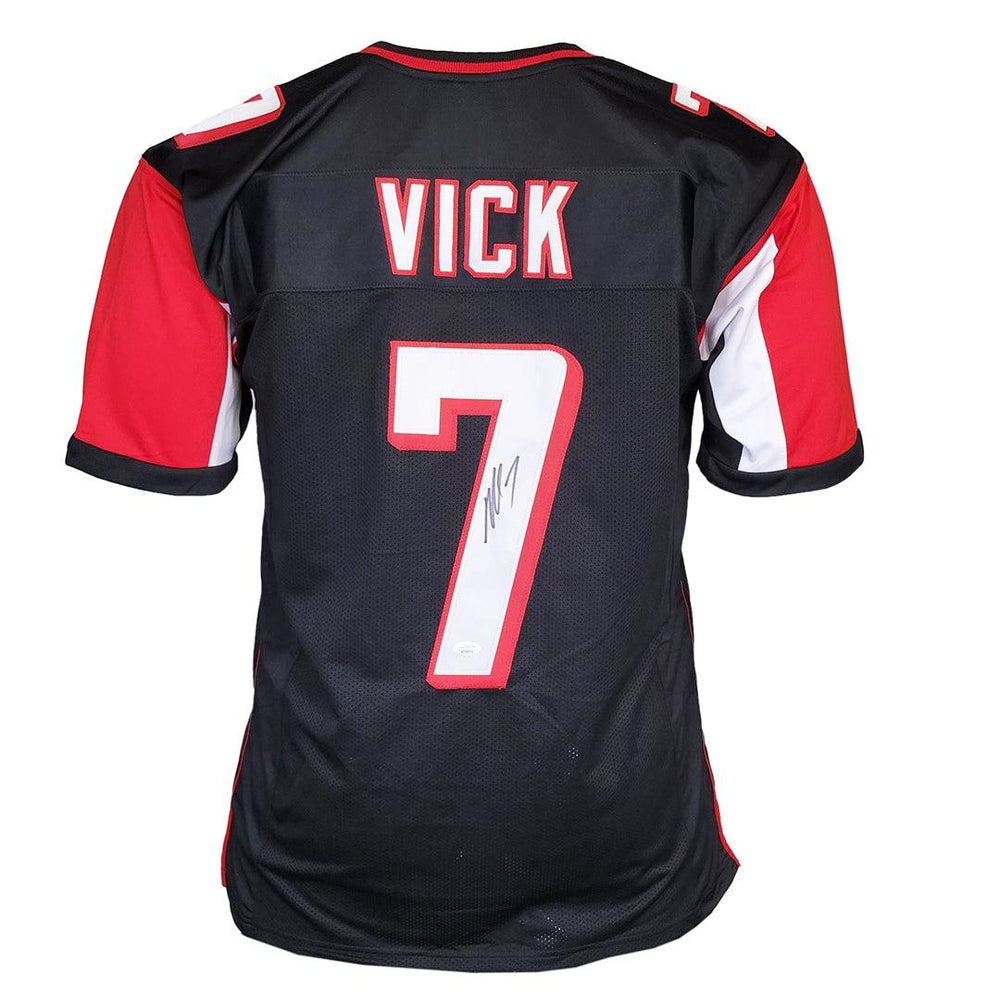 Michael Vick Signed Atlanta Black Football Jersey (JSA) - RSA