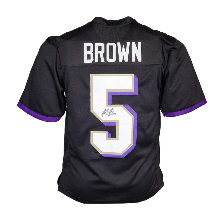 Marquise Brown Signed Baltimore Black Football Jersey (JSA) - RSA
