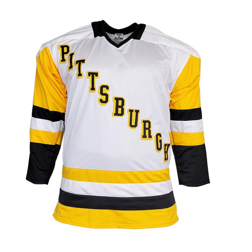 Kevin Stevens Signed Pittsburgh White Hockey Jersey (JSA) - RSA