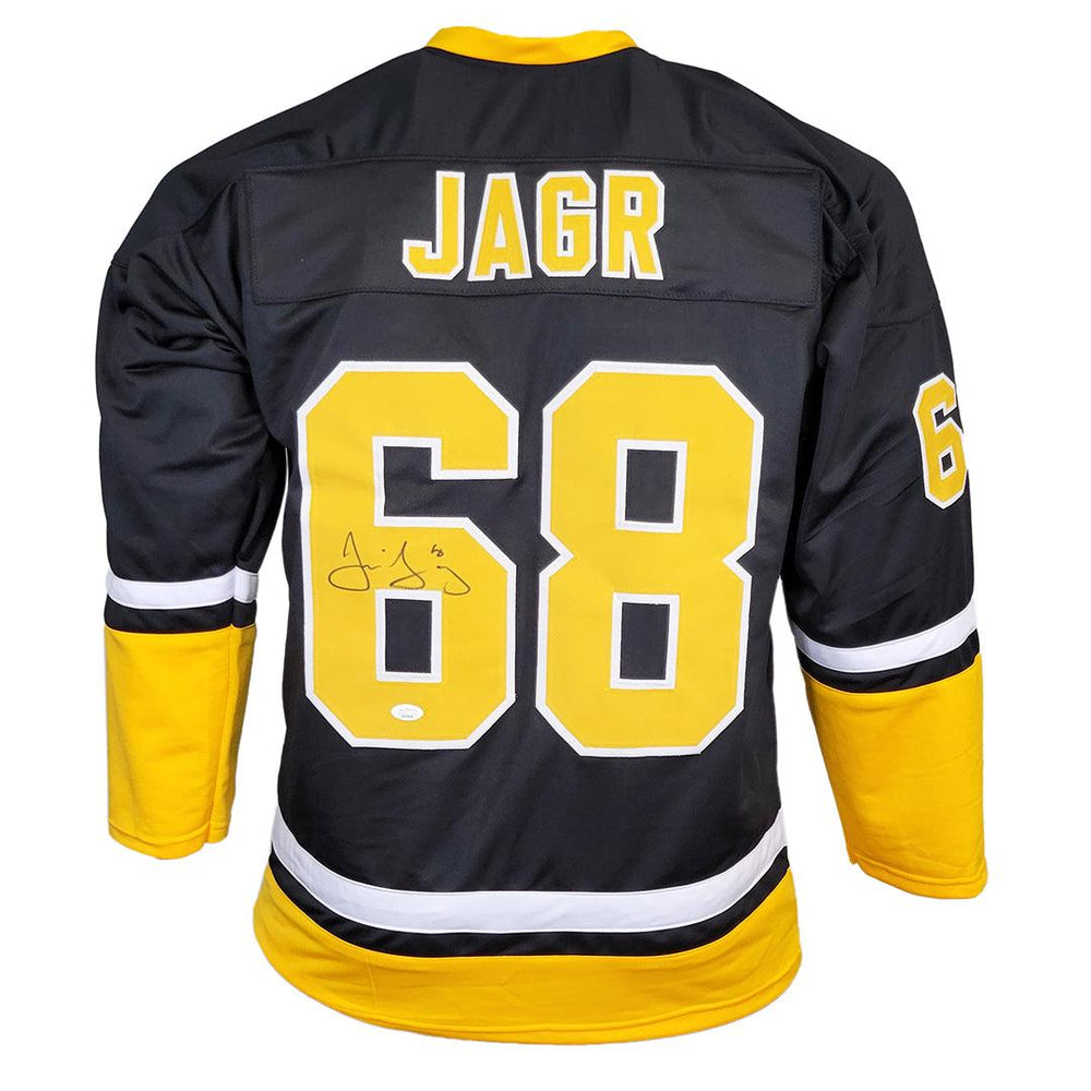 Jaromir Jagr Autographed Pittsburgh Custom Black Hockey Jersey - BAS