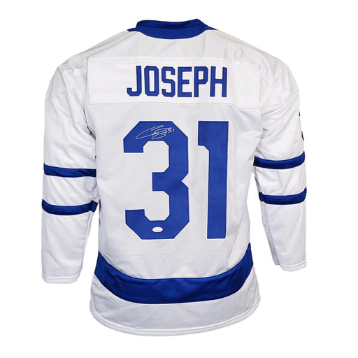 Curtis Joseph Signed Toronto White Hockey Jersey (JSA) - RSA