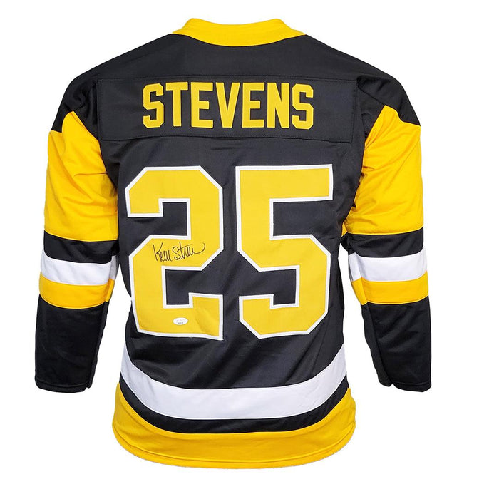 Kevin Stevens Signed Pittsburgh Black Hockey Jersey (JSA) - RSA
