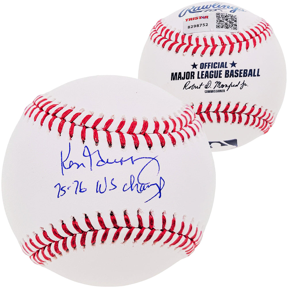 Ken Griffey Sr. Autographed Official MLB Baseball Cincinnati Reds "75-76 WS Champs" Tristar Stock #207949 - RSA