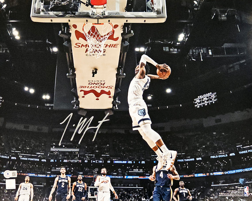 Ja Morant Autographed 16x20 Photo Memphis Grizzlies Beckett BAS QR Stock #218595