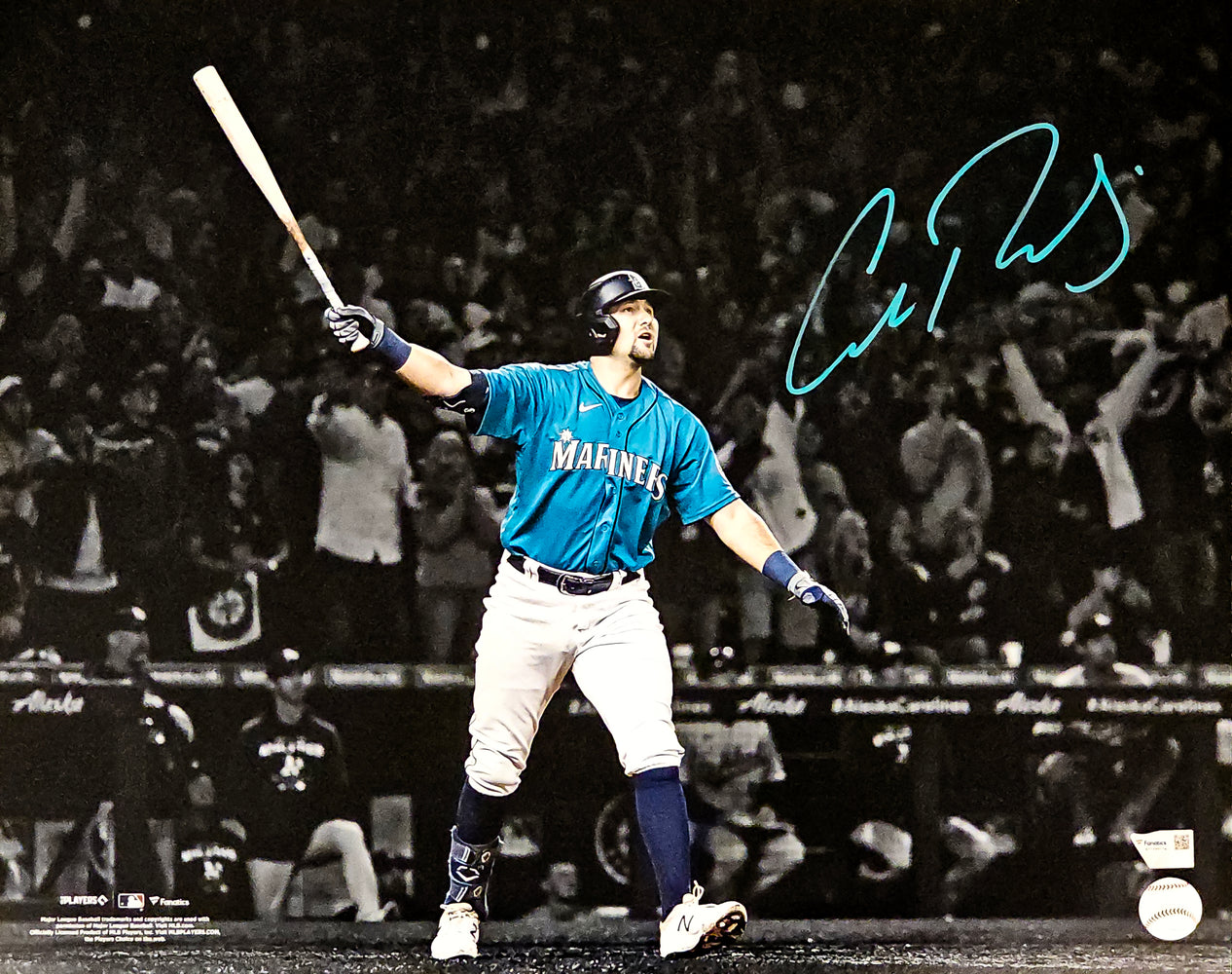 Cal Raleigh Autographed 16x20 Photo Seattle Mariners Spotlight Fanatics Holo Stock #218610