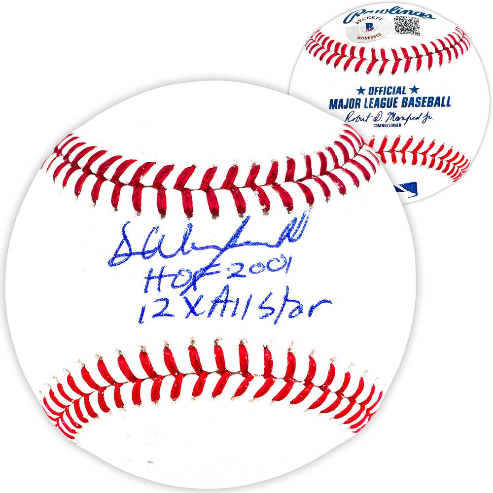 Dave Winfield Autographed Official MLB Baseball New York Yankees "HOF 2001, 12x All Star" Beckett BAS Witness Stock #220893
