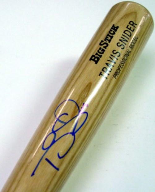 Travis Snider Autographed Blonde Rawlings Bat Pittsburgh Pirates PSA/DNA RookieGraph Stock #1508 - RSA