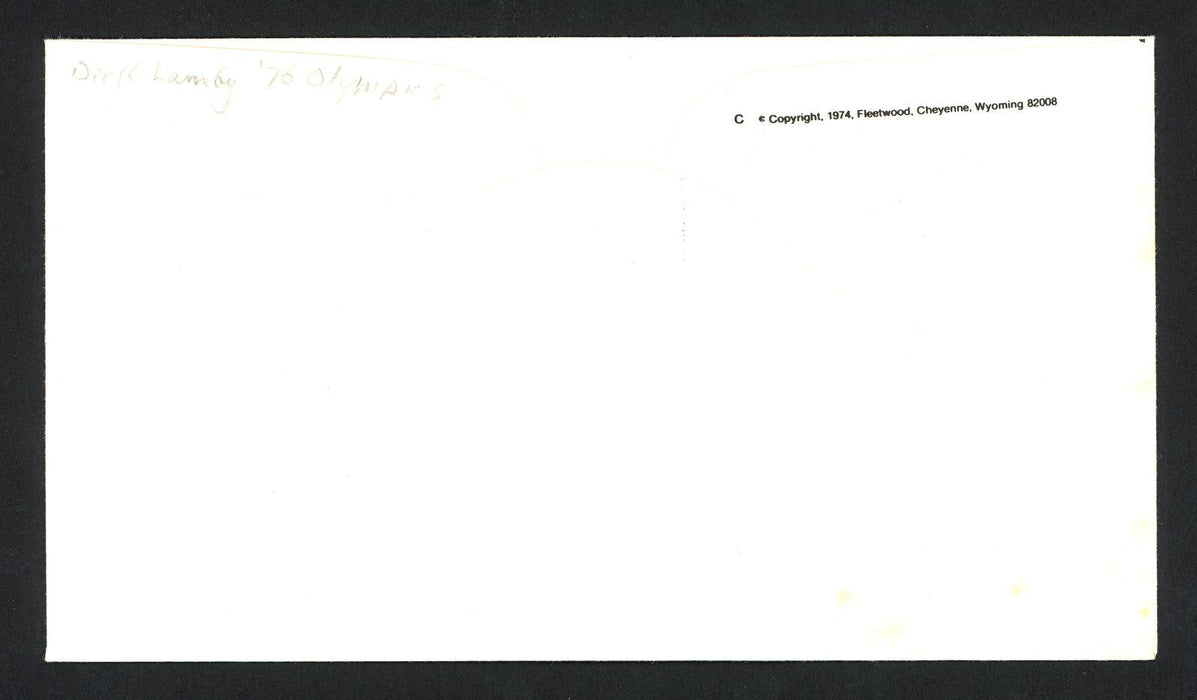 Dick Lamby Autographed First Day Cover 1976 Olympics USA Hockey SKU #159580 - RSA