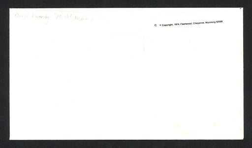 Dick Lamby Autographed First Day Cover 1976 Olympics USA Hockey SKU #159580 - RSA
