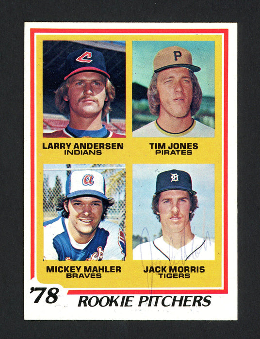 Jack Morris Autographed 1978 Topps Rookie Card #703 Detroit Tigers SKU #161604 - RSA