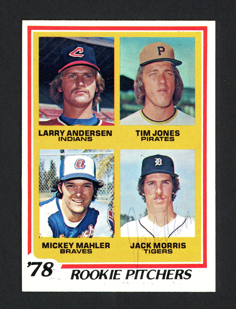 Jack Morris Autographed 1978 Topps Rookie Card #703 Detroit Tigers SKU #161604 - RSA