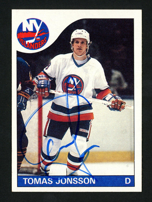 Tomas Jonsson Autographed 1985-86 Topps Card #154 New York Islanders SKU #154162 - RSA