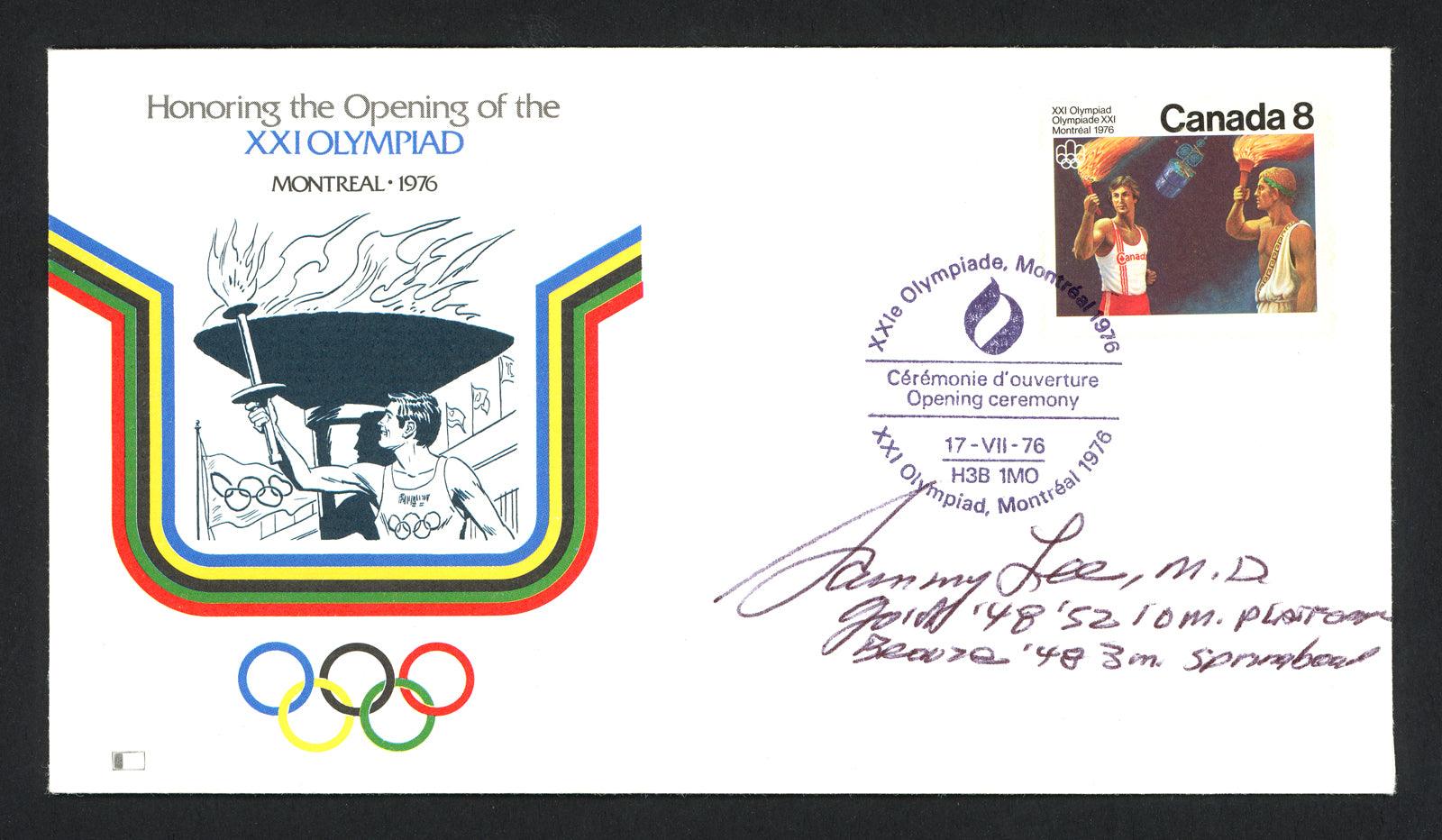 Sammy Lee Autographed First Day Cover Olympic Diver SKU #159596 - RSA