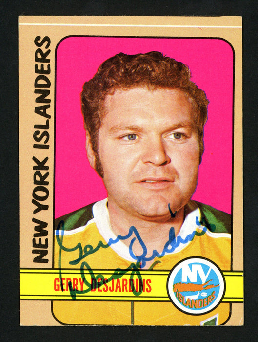 Gerry Desjardins Autographed 1972-73 Topps Card #38 New York Islanders SKU #154174 - RSA
