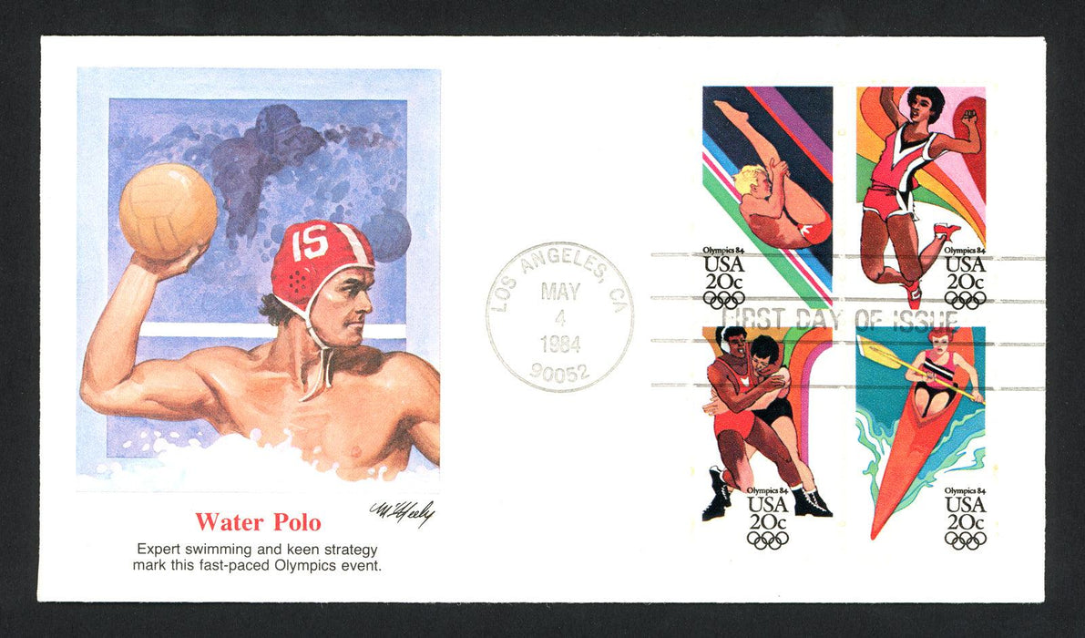 Myron Bruce Bradley Autographed First Day Cover Olympic Water Polo SKU #159609 - RSA