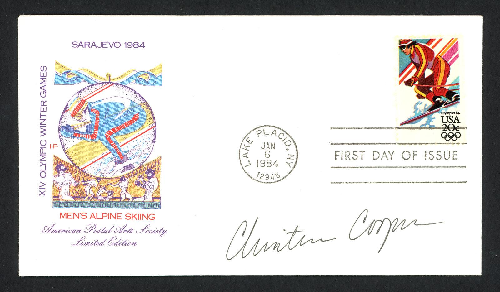 Christin Cooper Autographed First Day Cover Olympic Skier SKU #159611 - RSA