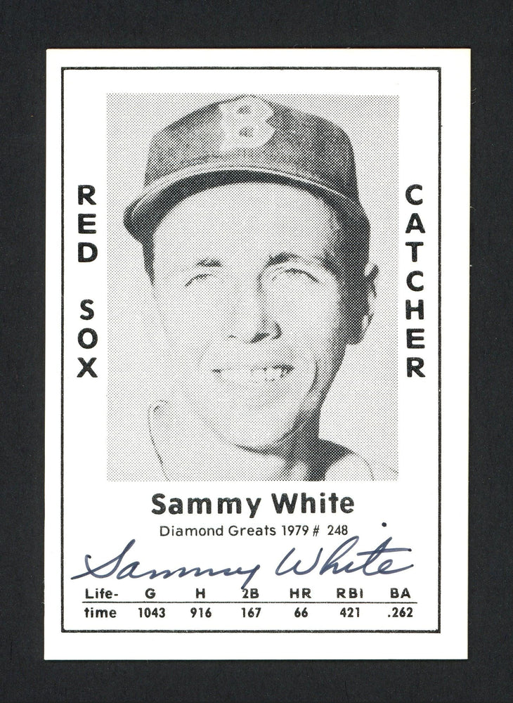 Sammy White Autographed 1979 Diamond Greats Card #248 Boston Red Sox SKU #165593 - RSA