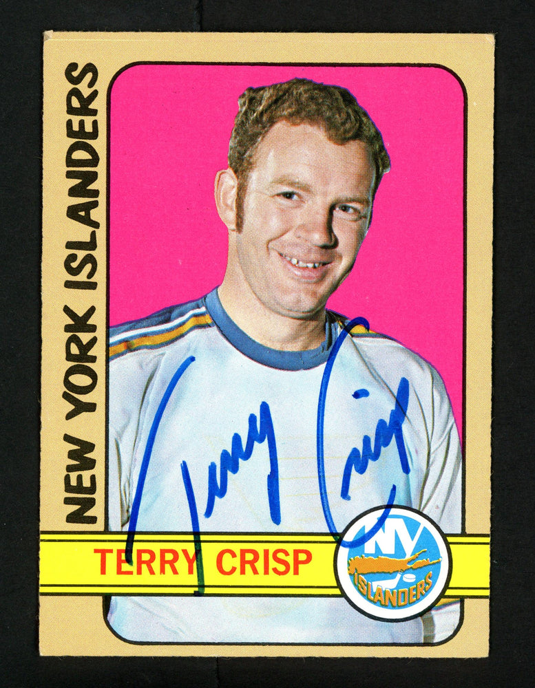 Terry Crisp Autographed 1972-73 Topps Card #103 New York Islanders SKU #154182 - RSA