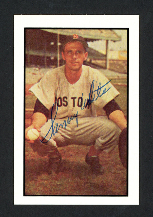 Sammy White Autographed 1983 CCC 1953 Bowman Reprint Card #41 Boston Red Sox SKU #165595 - RSA