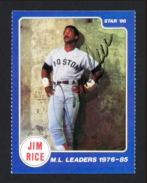 Jim Rice Autographed 1984 Star Card #6 Boston Red Sox SKU #164053 - RSA