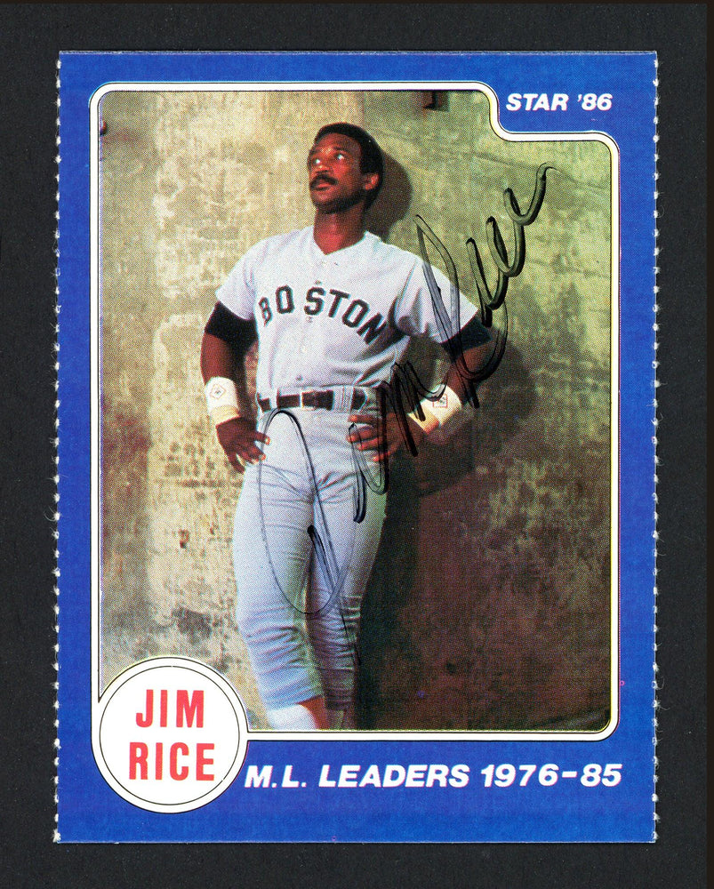 Jim Rice Autographed 1984 Star Card #6 Boston Red Sox SKU #164053 - RSA