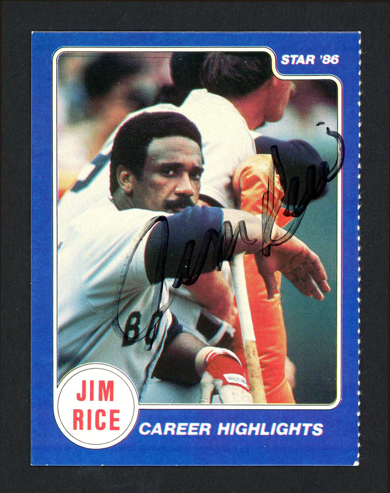 Jim Rice Autographed 1984 Star Card #9 Boston Red Sox SKU #164056 - RSA