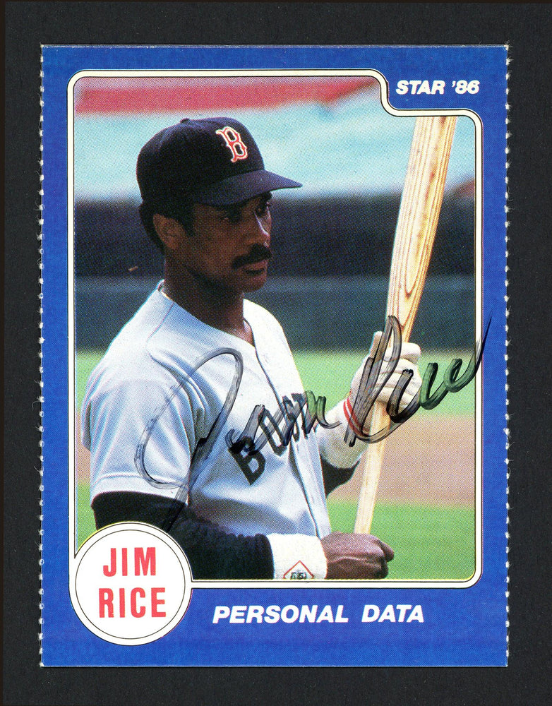 Jim Rice Autographed 1984 Star Card #11 Boston Red Sox SKU #164058 - RSA
