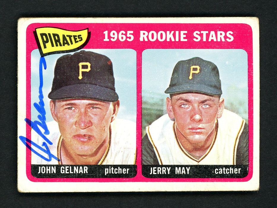 John Gelnar Autographed 1965 Topps Rookie Card #143 Pittsburgh Pirates SKU #157091 - RSA