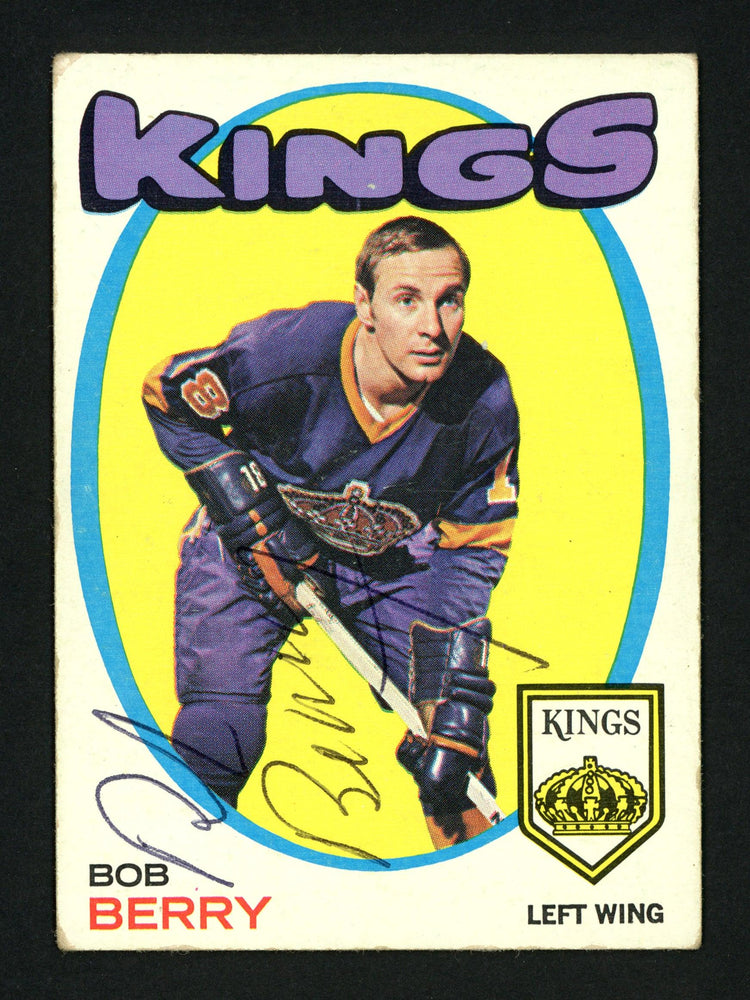 Bob Berry Autographed 1971-72 Topps Rookie Card #76 Los Angeles Kings SKU #154215 - RSA