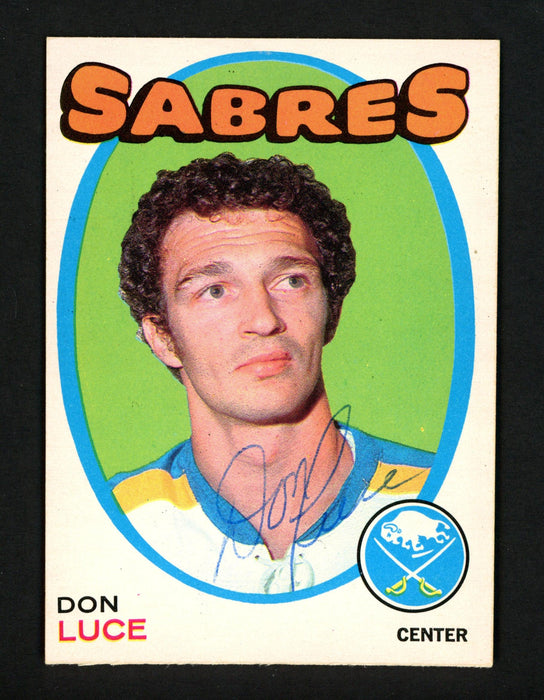 Don Luce Autographed 1971-72 O-Pee-Chee Rookie Card #166 Buffalo Sabres SKU #154222 - RSA
