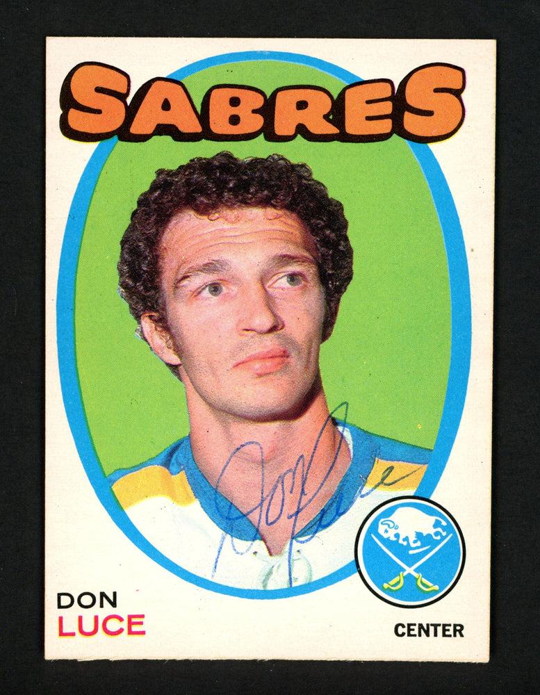Don Luce Autographed 1971-72 O-Pee-Chee Rookie Card #166 Buffalo Sabres SKU #154222 - RSA