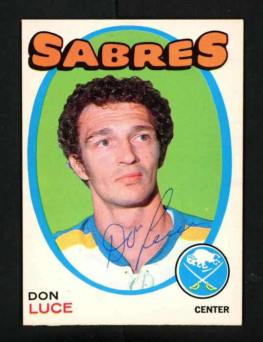 Don Luce Autographed 1971-72 O-Pee-Chee Rookie Card #166 Buffalo Sabres SKU #154223 - RSA
