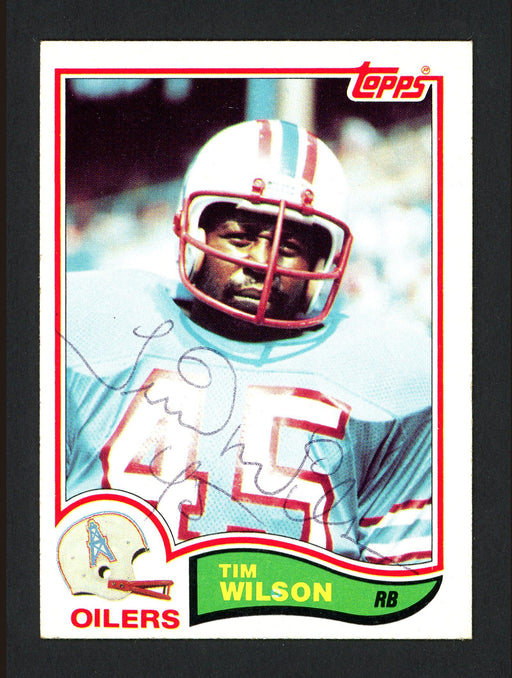 Tim Wilson Autographed 1982 Topps Card #108 Houston Oilers SKU #164088 - RSA