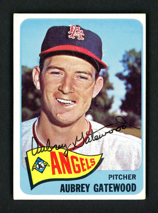 Aubrey Gatewood Autographed 1965 Topps Card #422 California Angels SKU #157129 - RSA