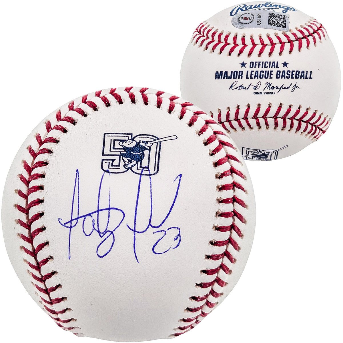 Fernando Tatis Jr. Autographed Official MLB 50th Anniversary Logo Base ...