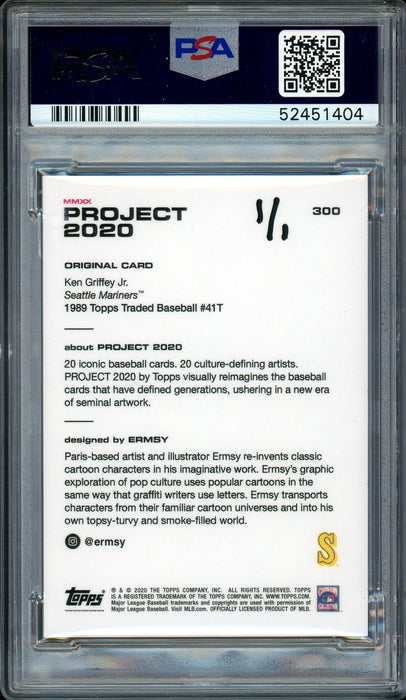 Ken Griffey Jr. Autographed Topps Project 2020 Ermsy Card #300 Seattle Mariners "HOF 16" #1/1 PSA/DNA #52451404 - RSA